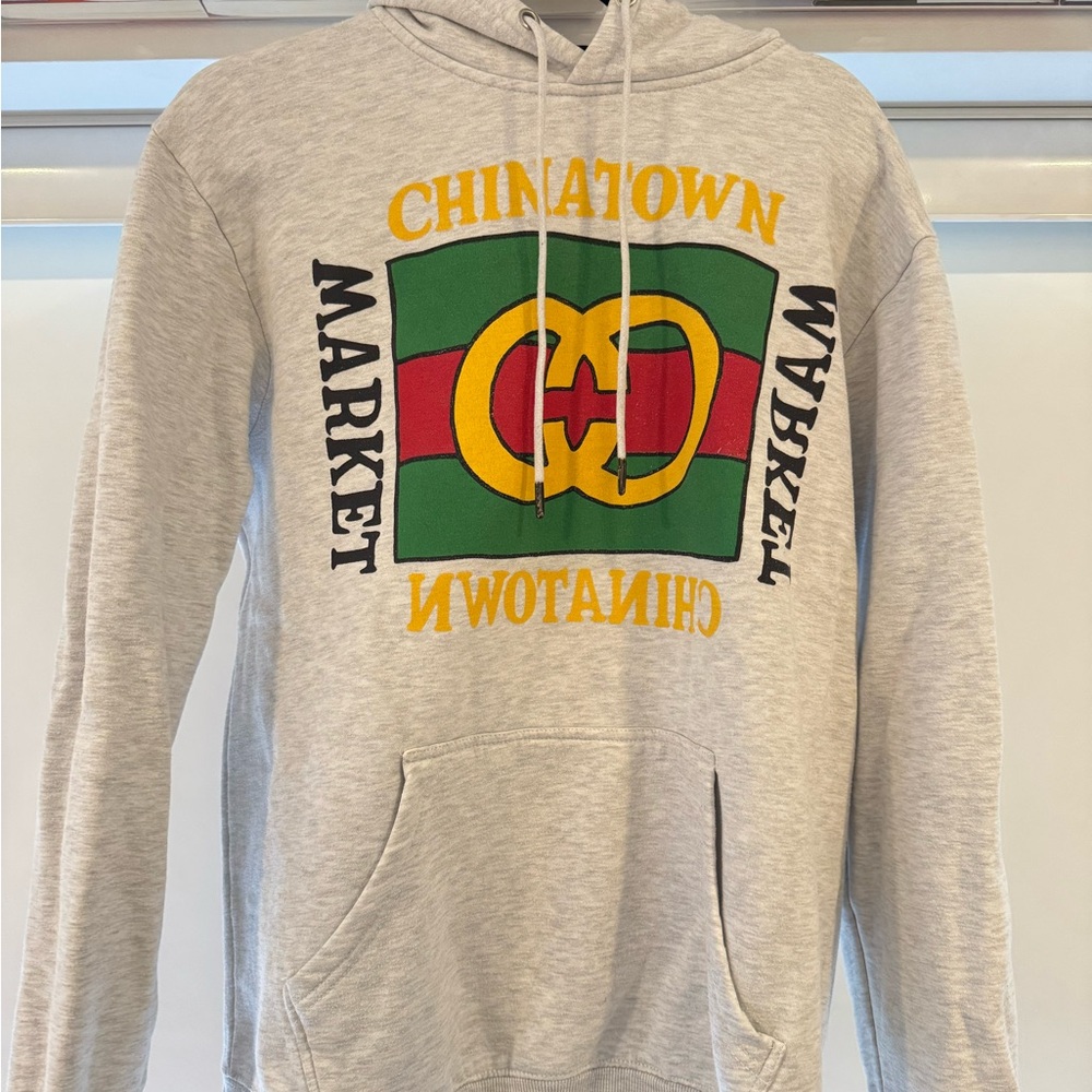 Chinatown Market Gray Graphic Hoodie